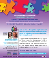 November Workshop - Embracing Neurodiversity: Flourishing beyond an Adult Autism Diagnosis